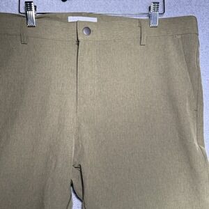 Day & Age Pants Men 38x32 Green Olive Slim Fit Chino Performance Casual Golf